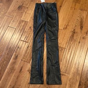 Zara black pleather leggings brand new!